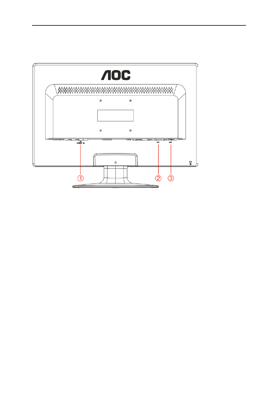 Connecting the monitor | AOC E2426SWD User Manual | Page 12 / 69