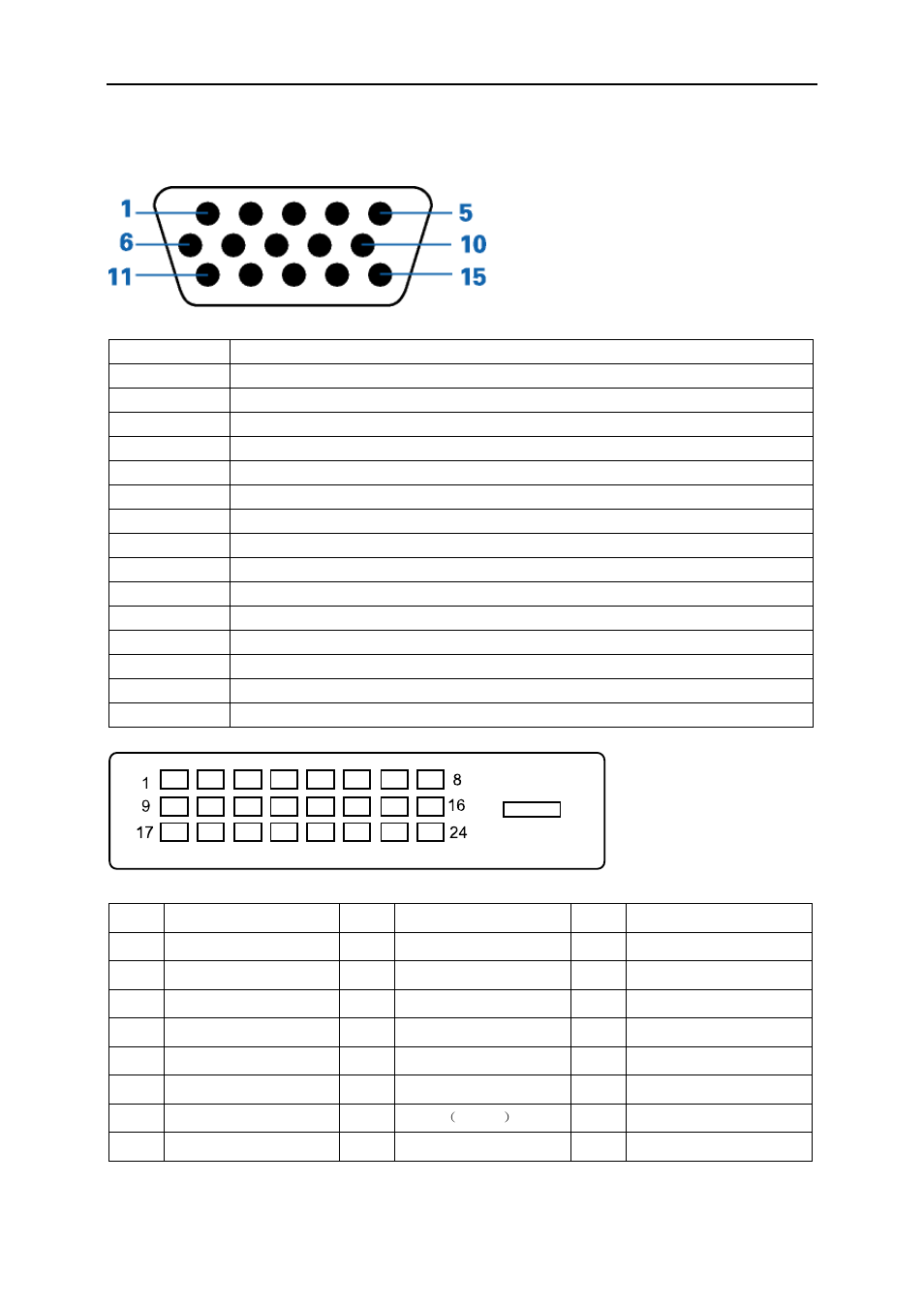 Pin assignments | AOC E2426SWD User Manual | Page 57 / 69
