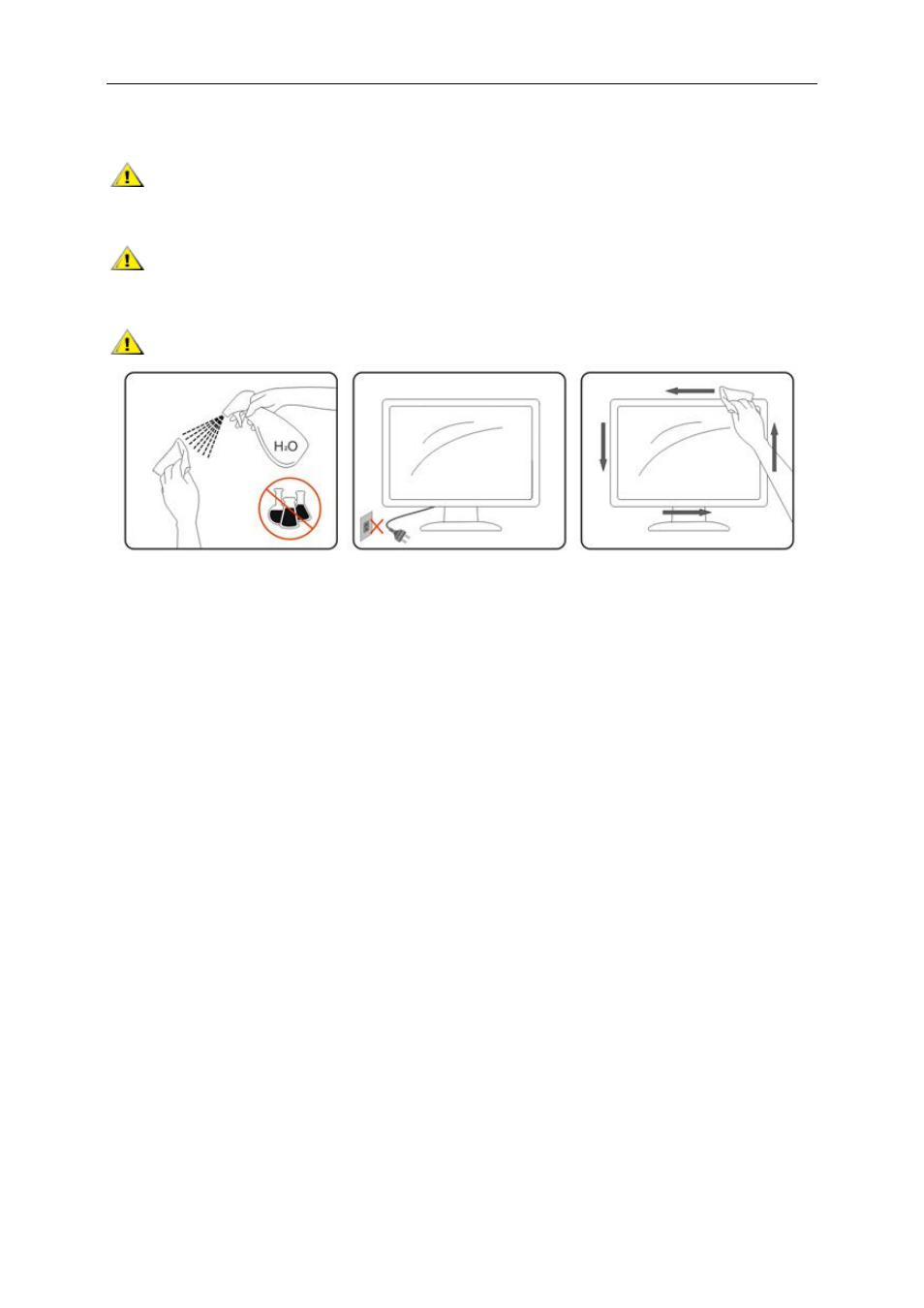 Cleaning | AOC e2460Sd-TAA User Manual | Page 6 / 59