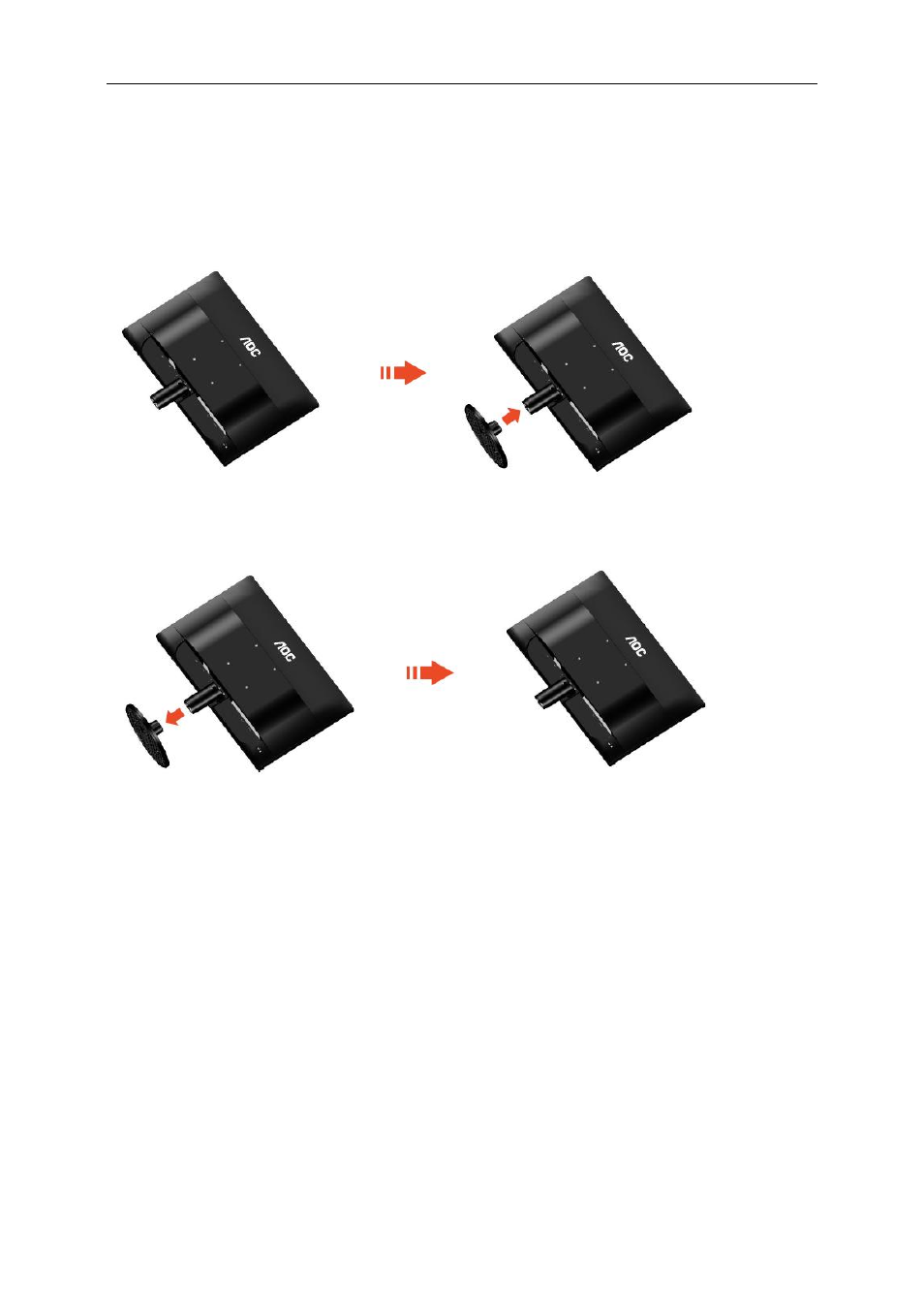 Setup stand & base | AOC e2460Sd-TAA User Manual | Page 9 / 59