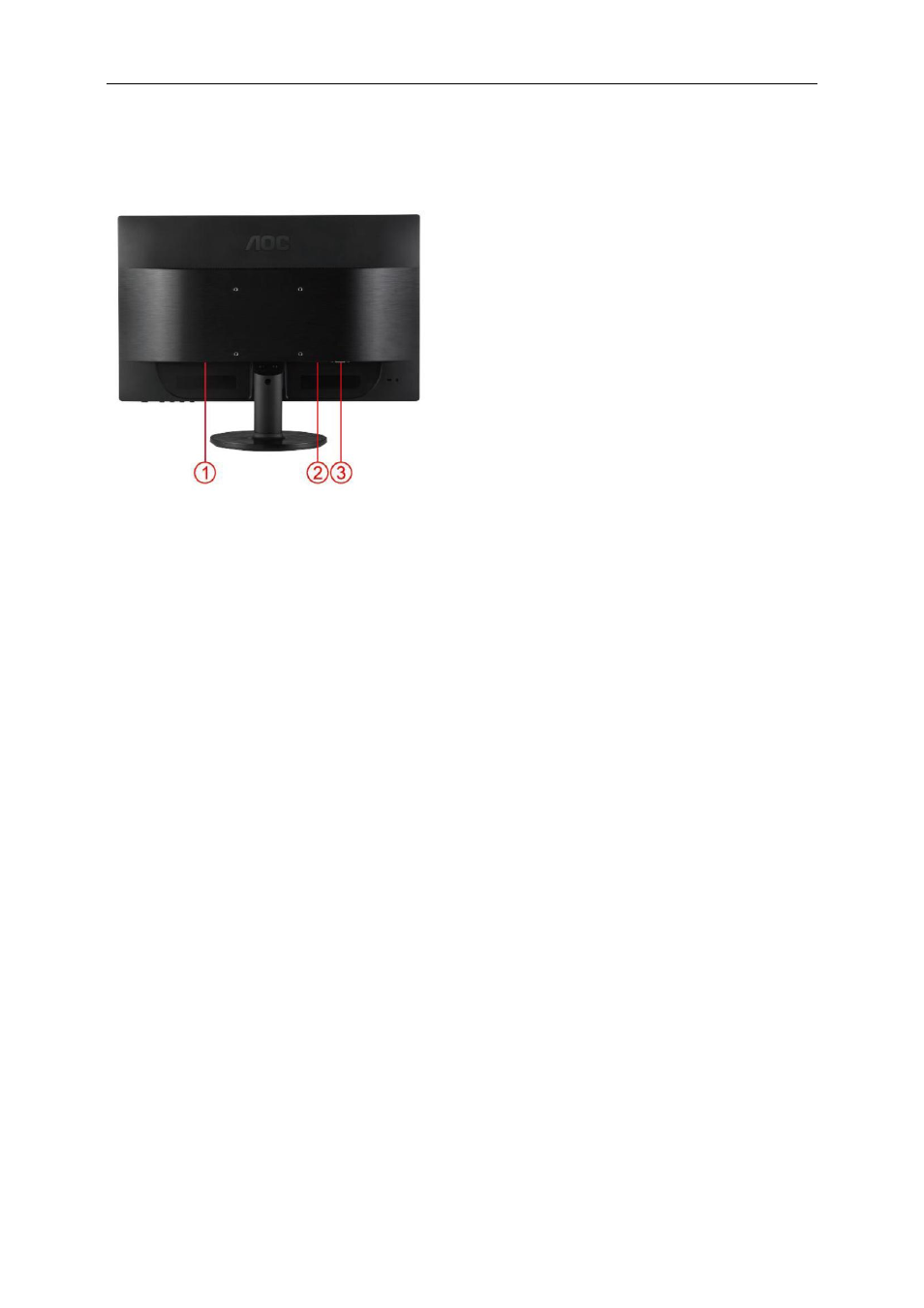 Connecting the monitor | AOC e2460Swd User Manual | Page 11 / 58