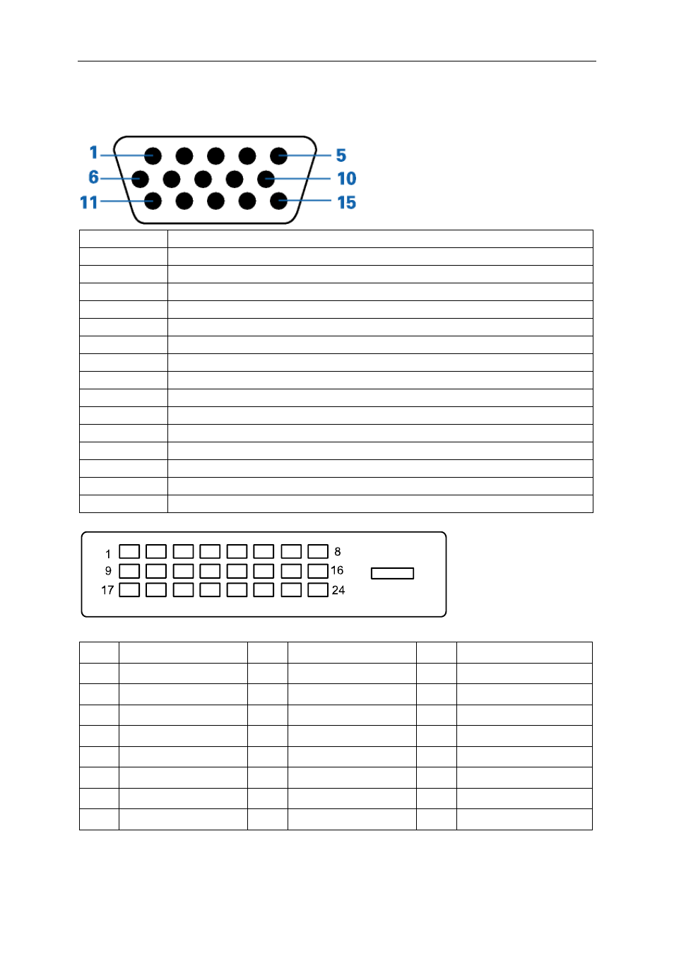 Pin assignments | AOC e2460Swd User Manual | Page 49 / 58