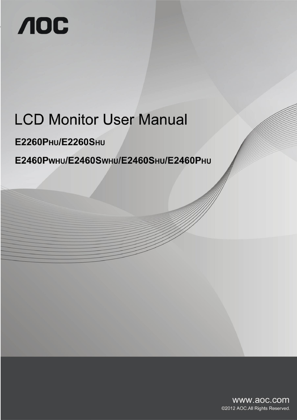 AOC e2460Swhu User Manual | 62 pages