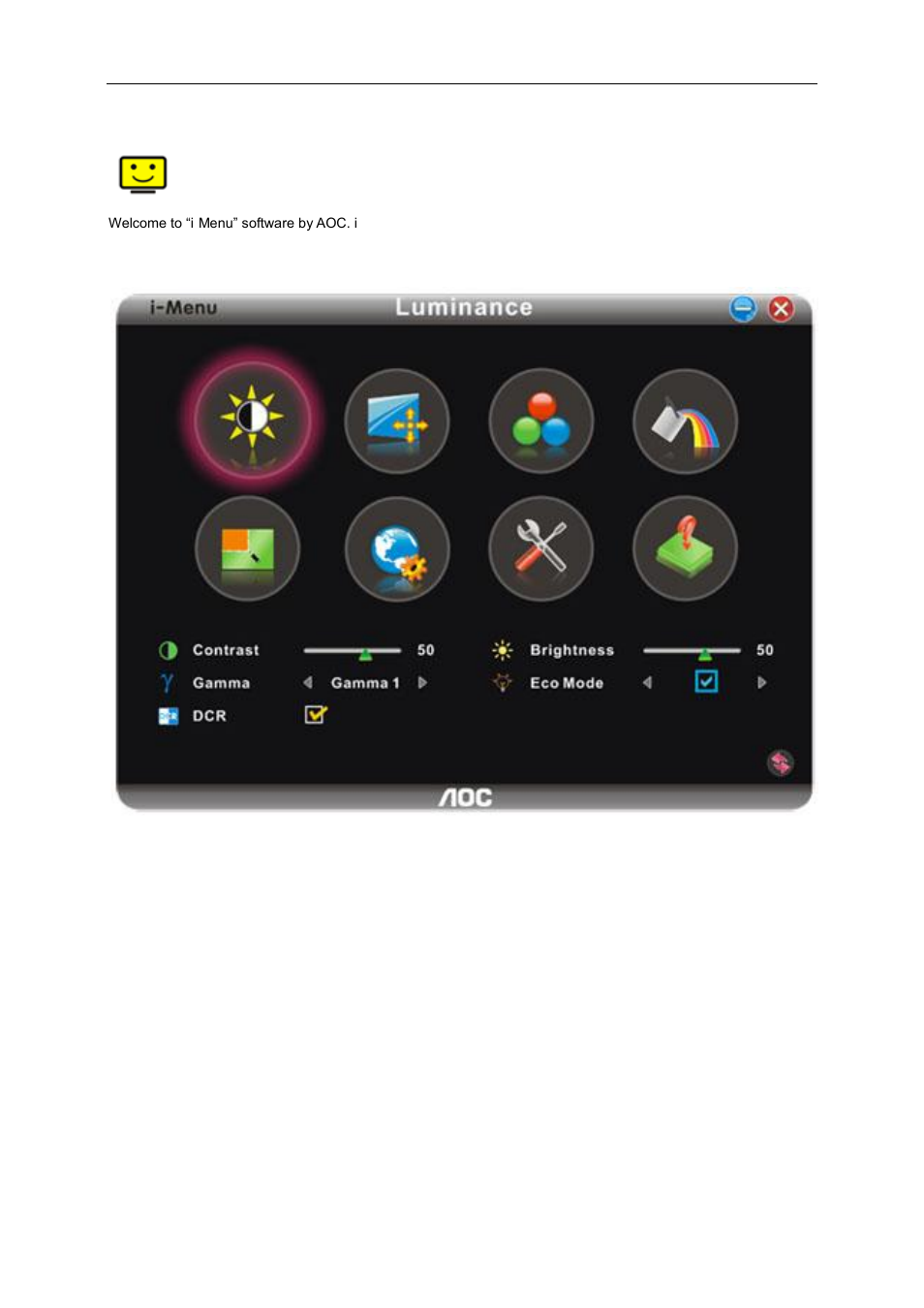 I-menu | AOC e2460Swhu User Manual | Page 43 / 62