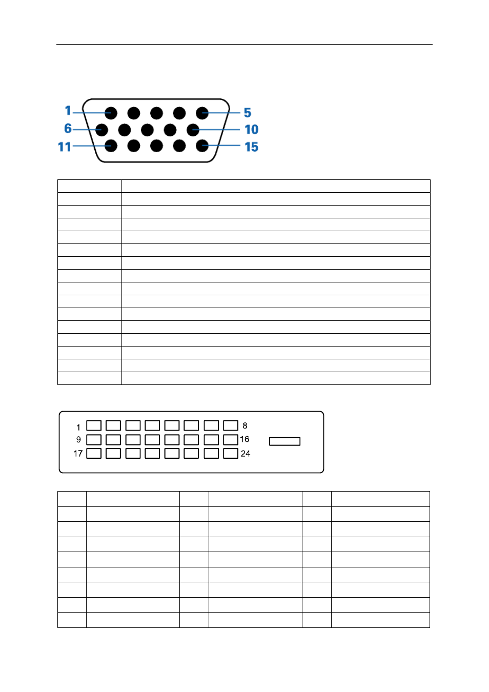 Pin assignments | AOC e2460Swhu User Manual | Page 52 / 62