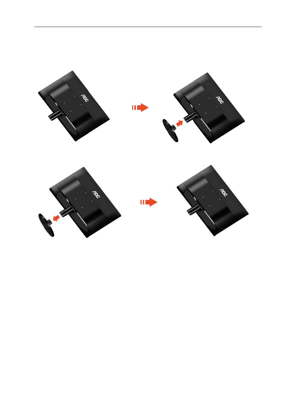 Setup stand & base | AOC e2460Swhu User Manual | Page 9 / 62