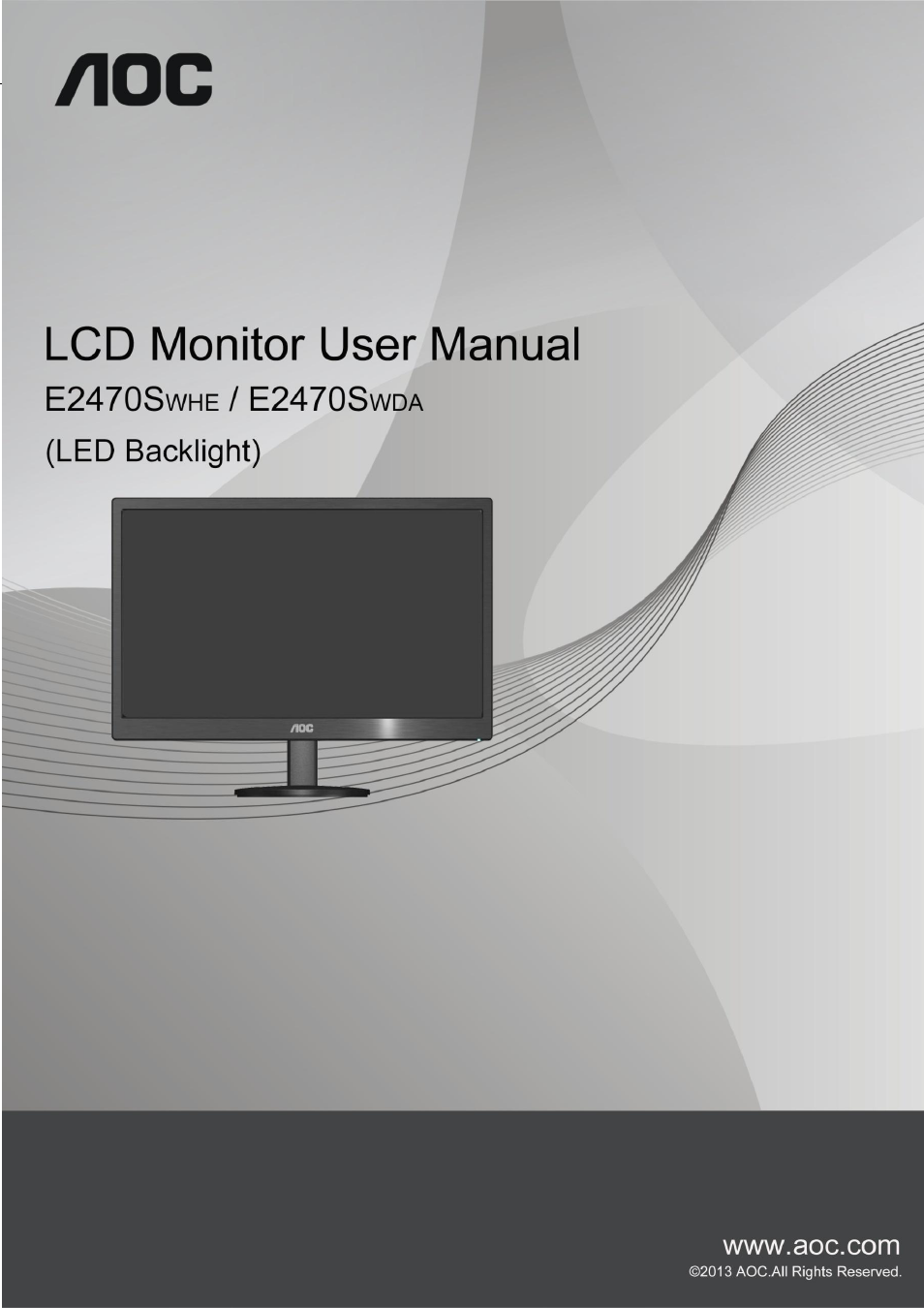 AOC E2470SWHE User Manual | 60 pages