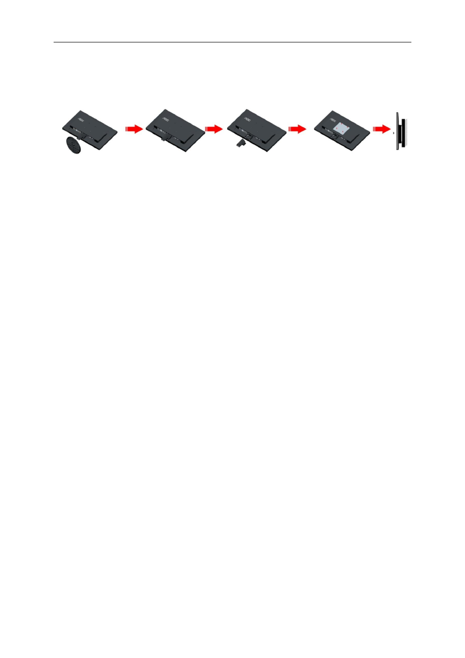 Wall mounting | AOC E2470SWHE User Manual | Page 13 / 60