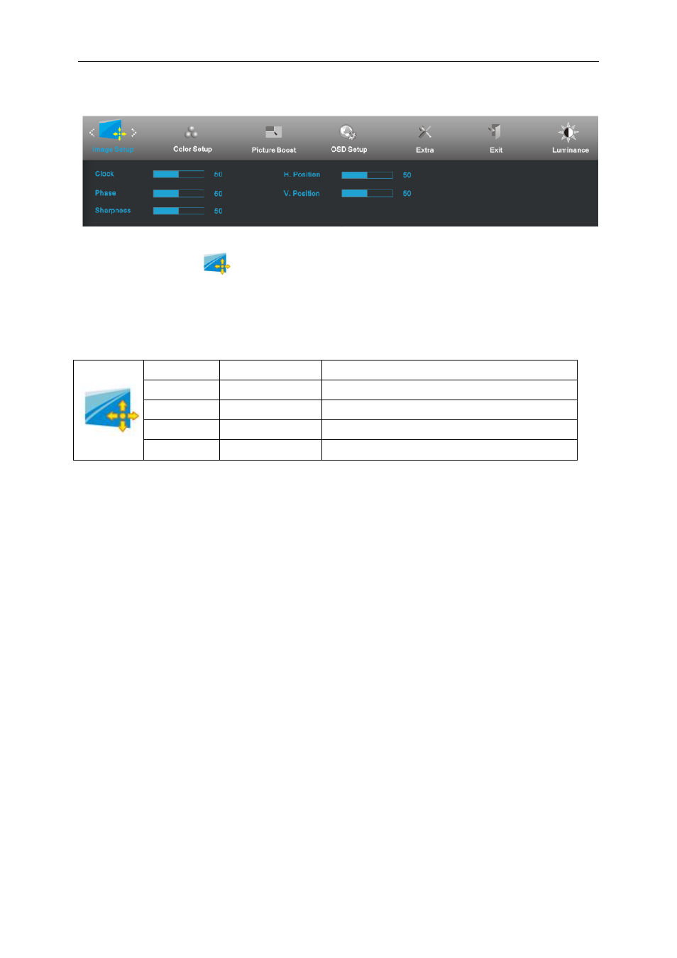 Image setup | AOC E2470SWHE User Manual | Page 24 / 60