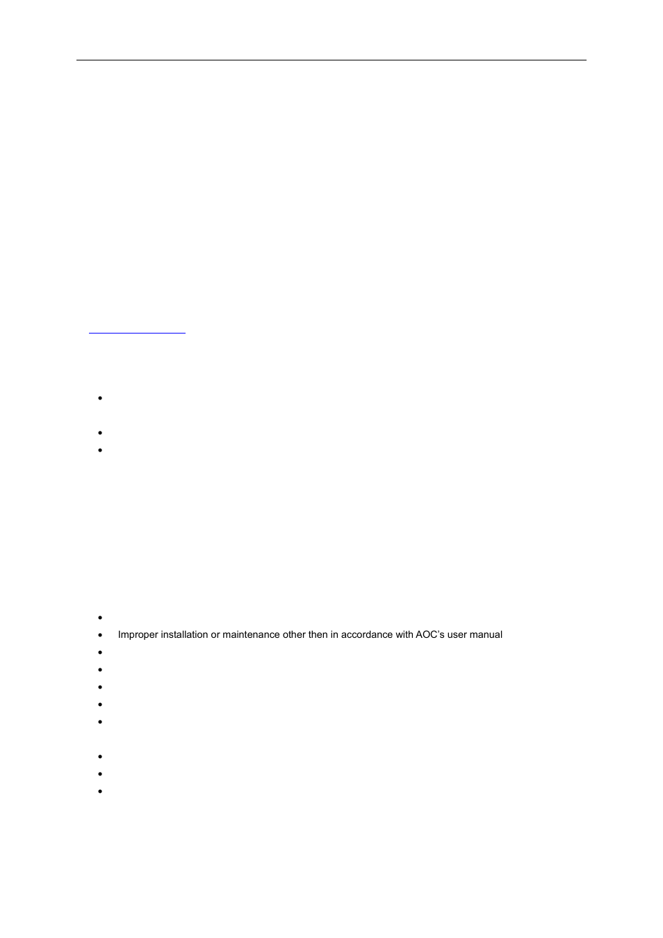 Service, Warranty statement for europe | AOC E2470SWHE User Manual | Page 57 / 60