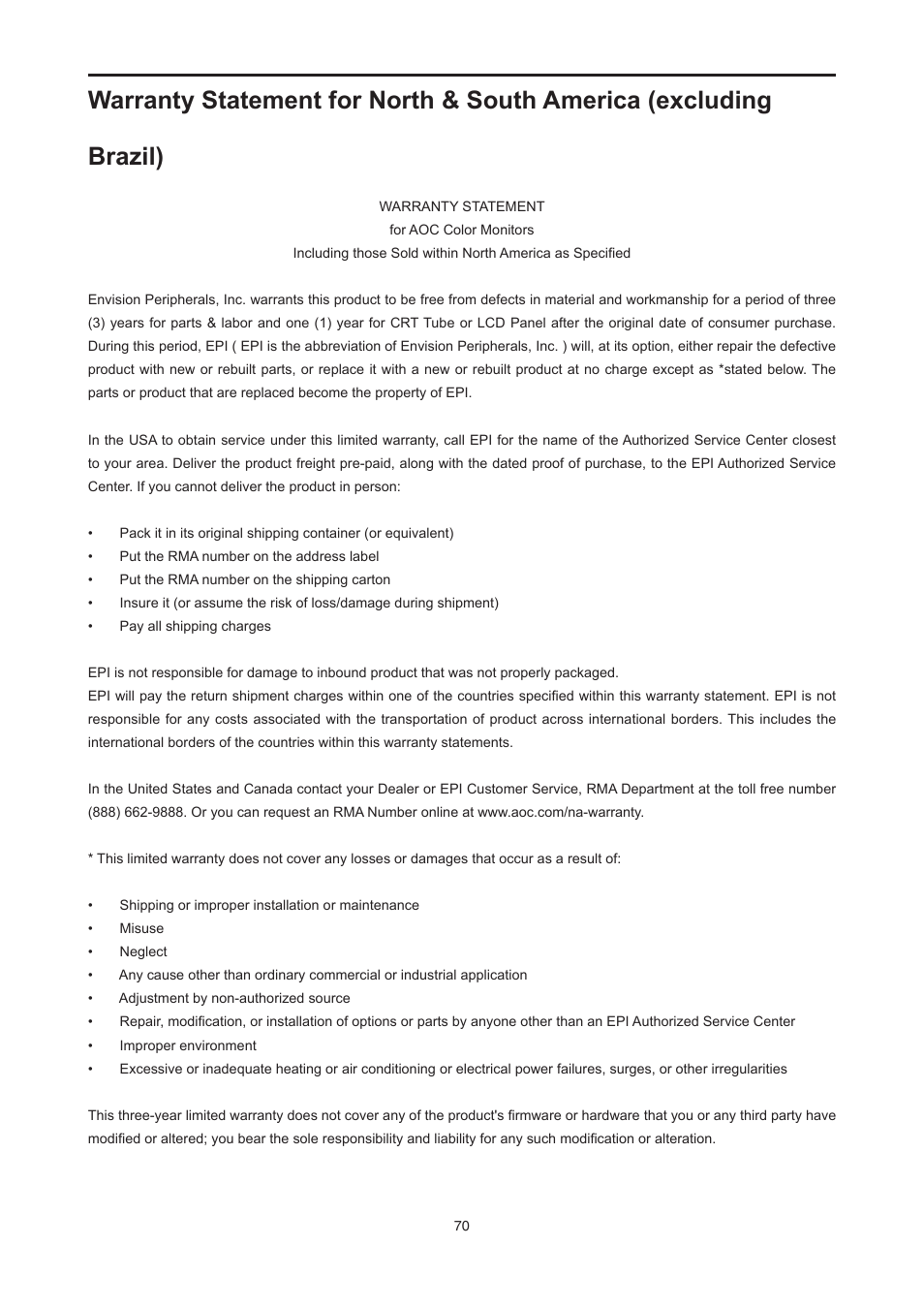 AOC E2476VWM6 User Manual | Page 71 / 73