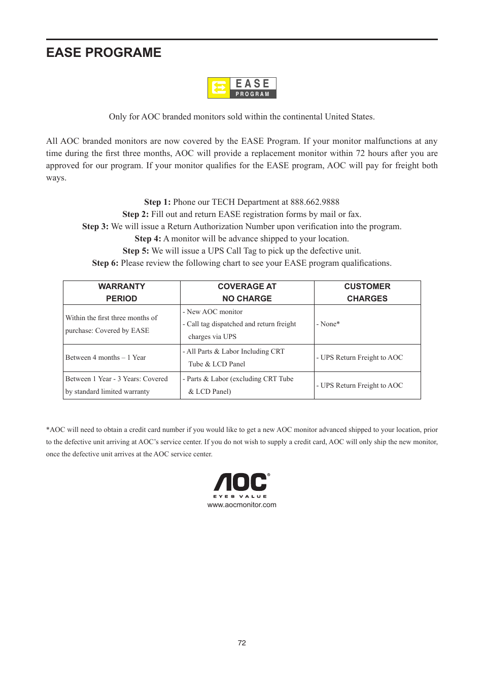 Ease programe, E a s e | AOC E2476VWM6 User Manual | Page 73 / 73