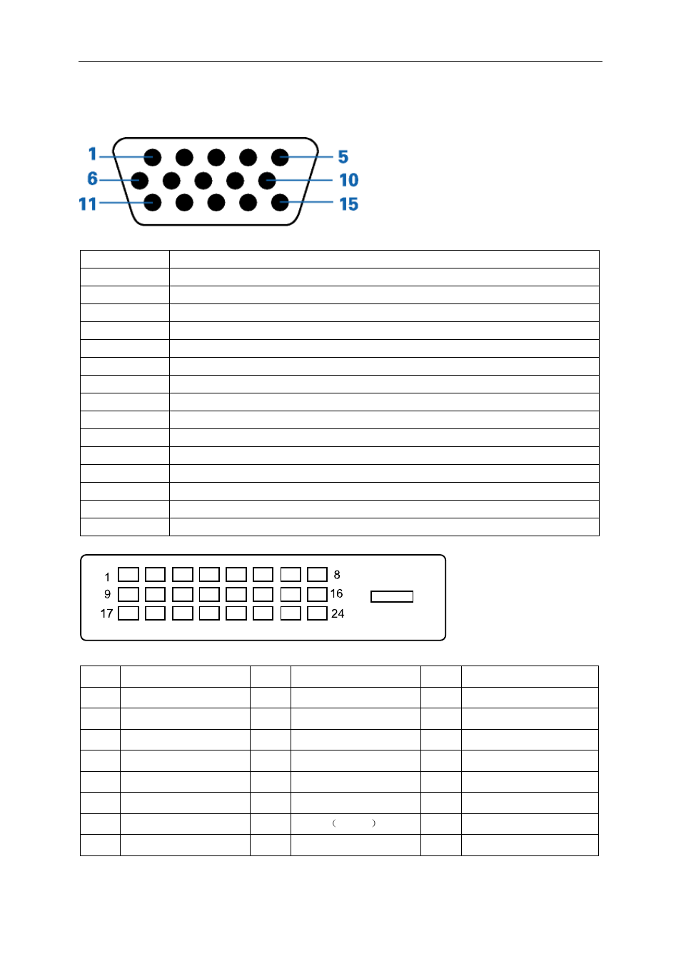 Pin assignments | AOC I2421VWH User Manual | Page 58 / 71