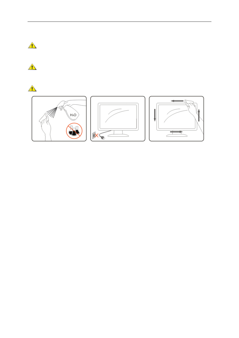 Cleaning | AOC I2421VWH User Manual | Page 7 / 71