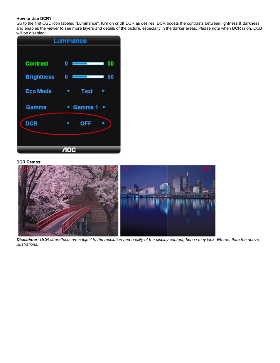 AOC 619Fh User Manual | Page 13 / 26