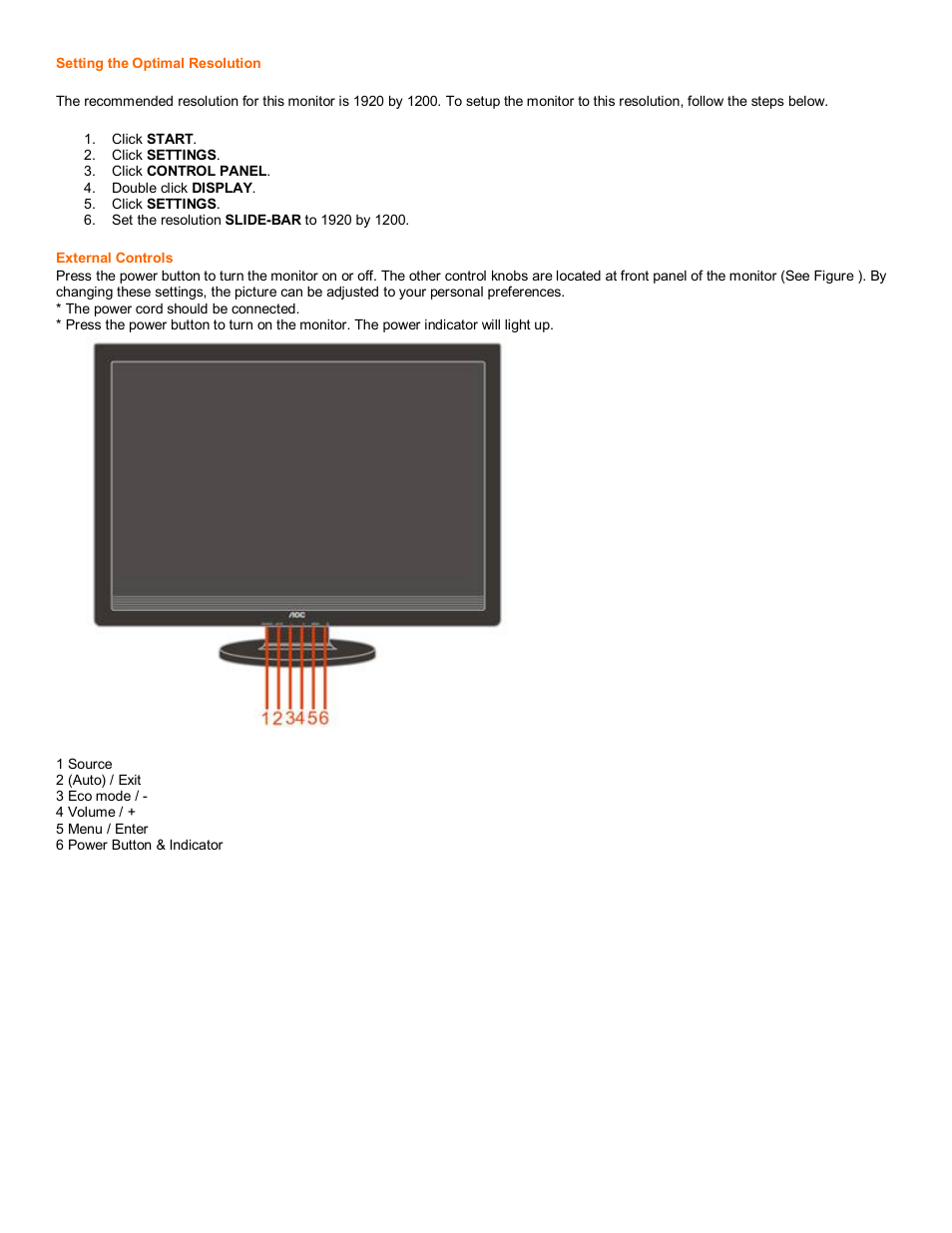 AOC 619Fh User Manual | Page 7 / 26