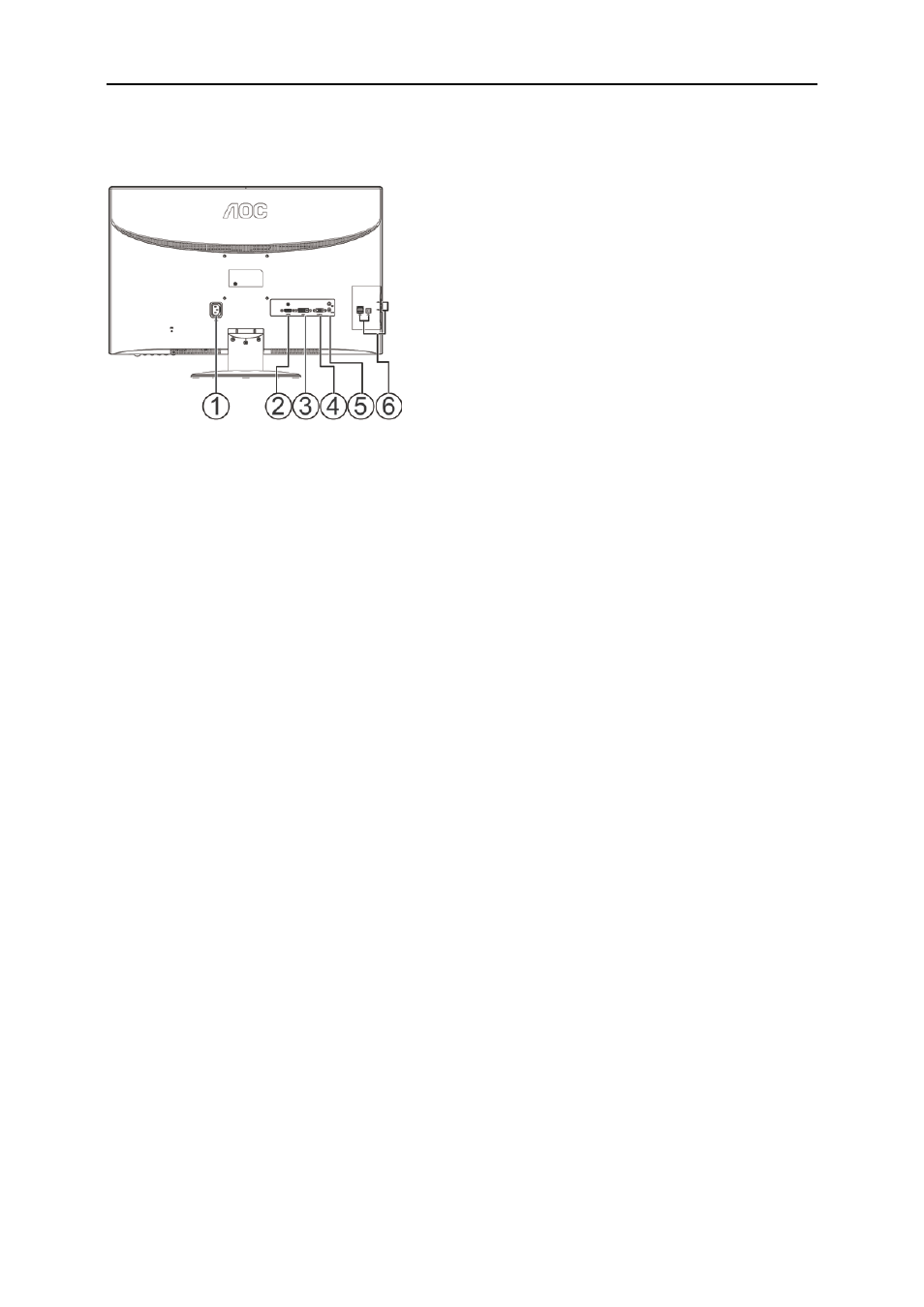 Connecting the monitor | AOC e2752Vh User Manual | Page 12 / 59