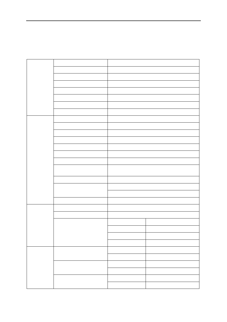 Specification, General specification | AOC e2752Vh User Manual | Page 50 / 59