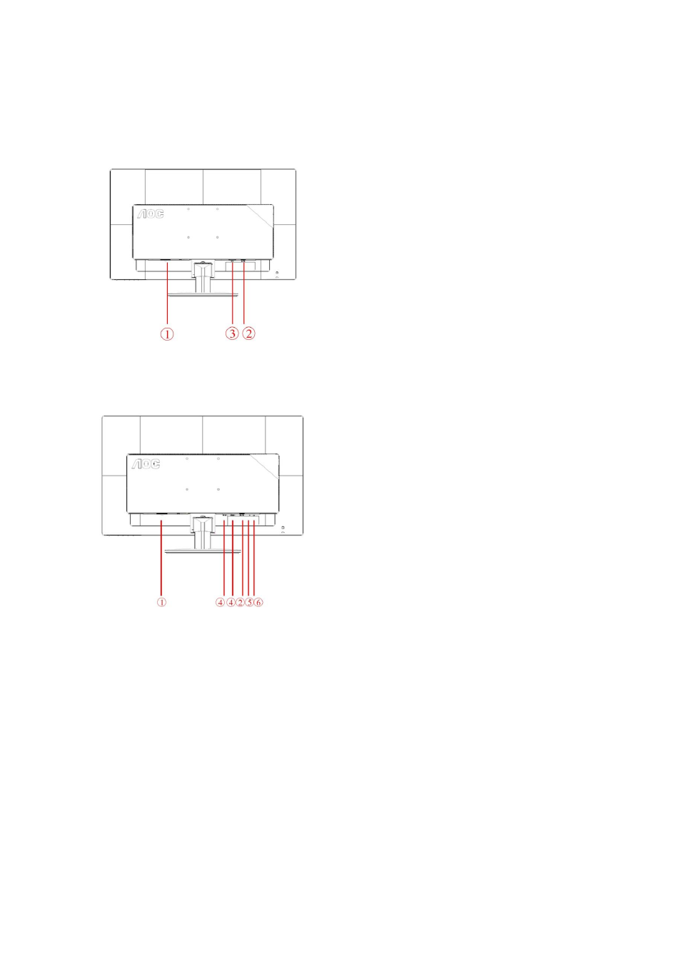 Connecting the monitor | AOC E2770SHE User Manual | Page 12 / 74