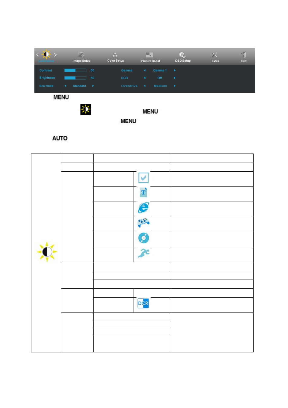 Luminance | AOC E2770SHE User Manual | Page 26 / 74