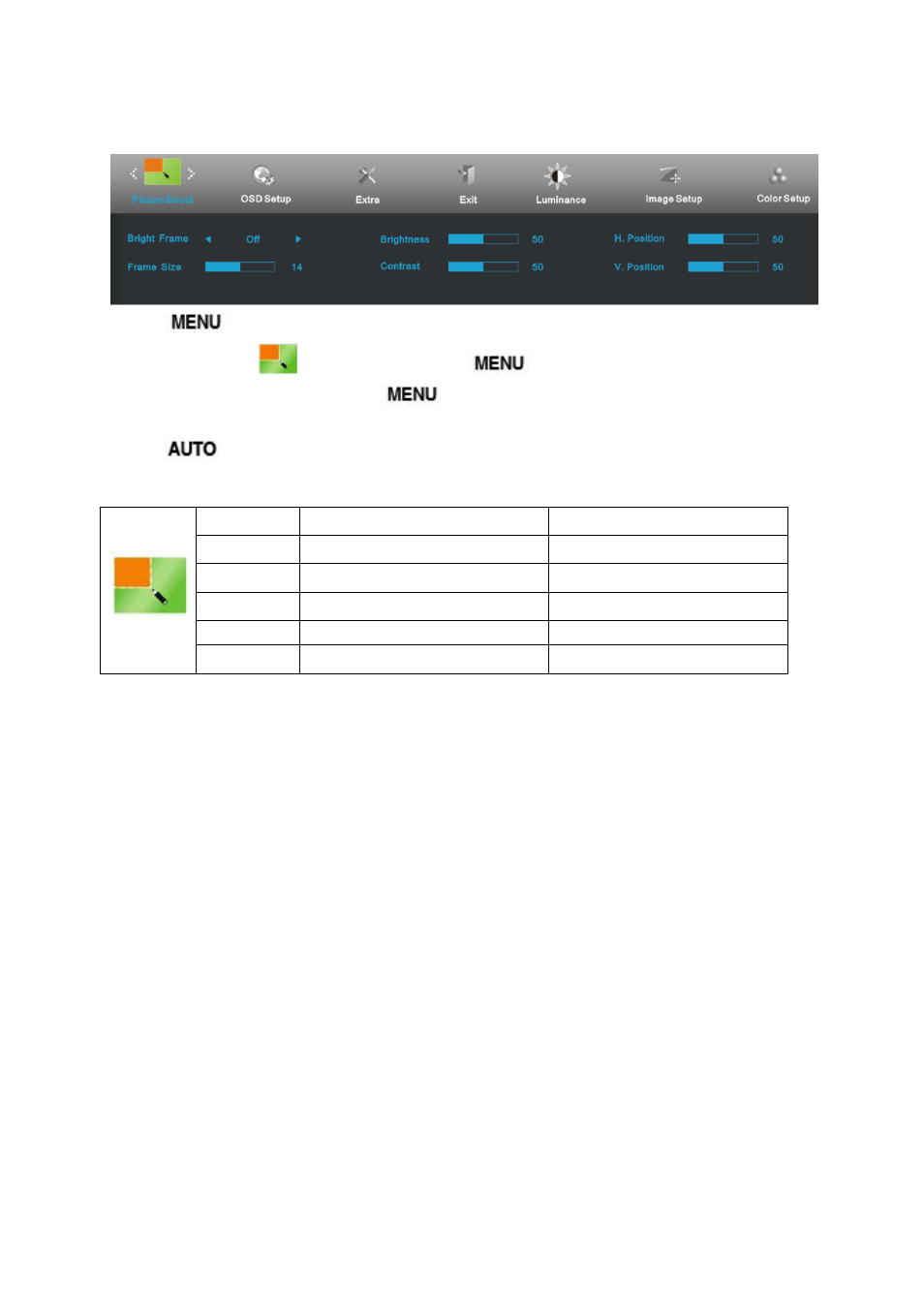 Picture boost | AOC E2770SHE User Manual | Page 29 / 74