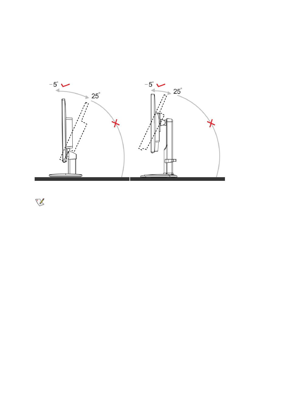 Adjusting viewing angle | AOC G2770PQU User Manual | Page 11 / 75