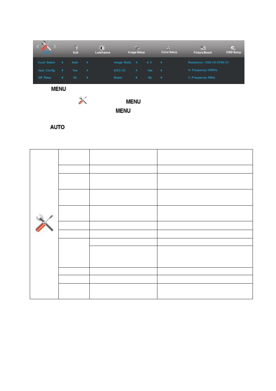 Extra | AOC G2770PQU User Manual | Page 31 / 75