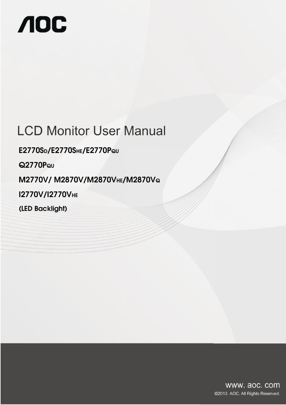 AOC M2870VHE User Manual | 72 pages