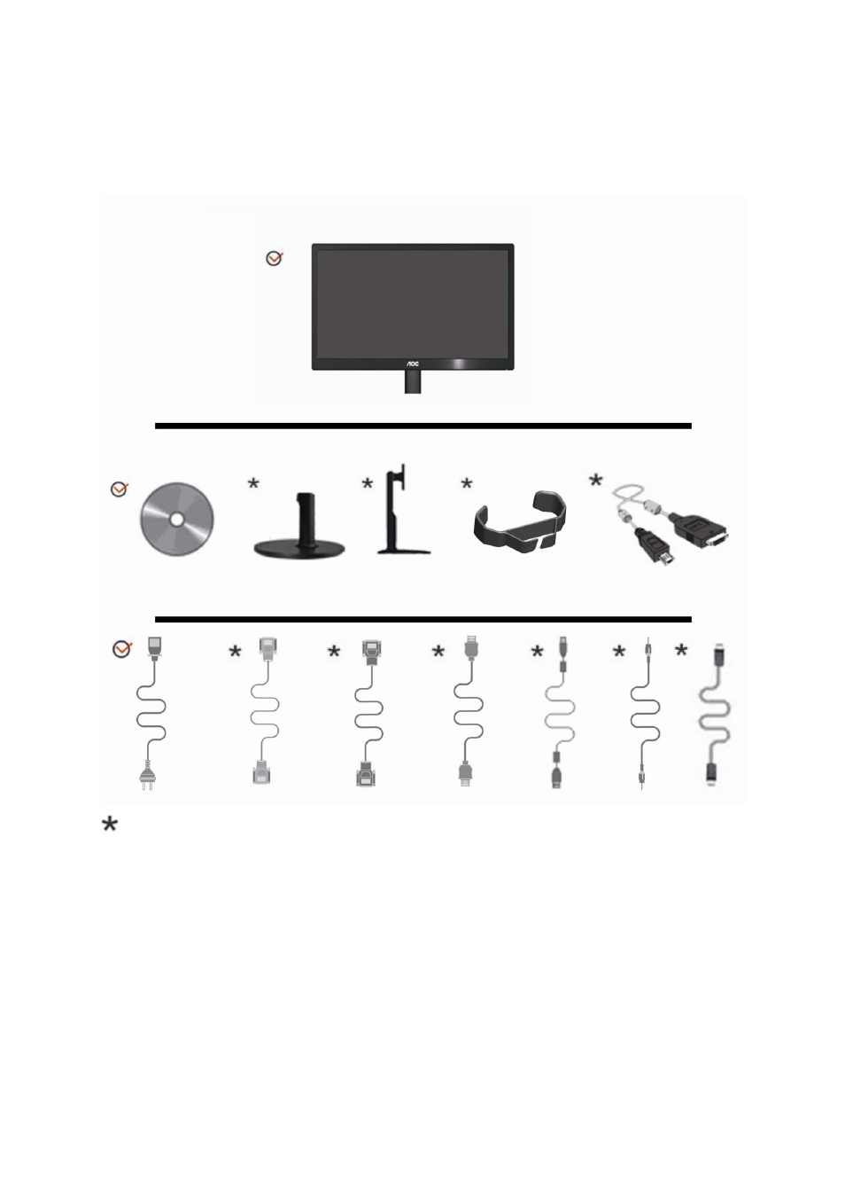 Setup, Content of the box | AOC M2870VHE User Manual | Page 9 / 72