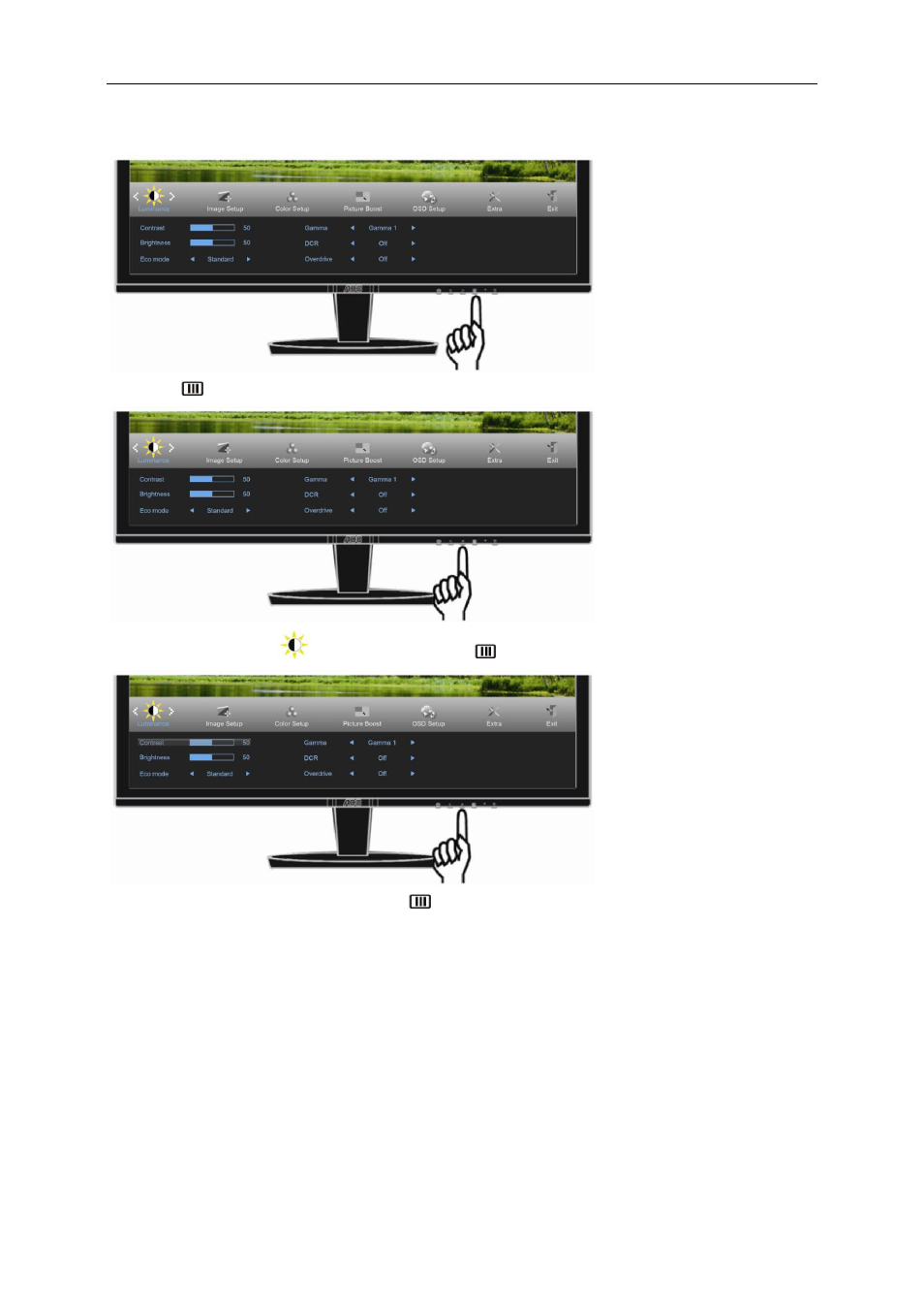 Luminance | AOC Q2778VQE User Manual | Page 23 / 71