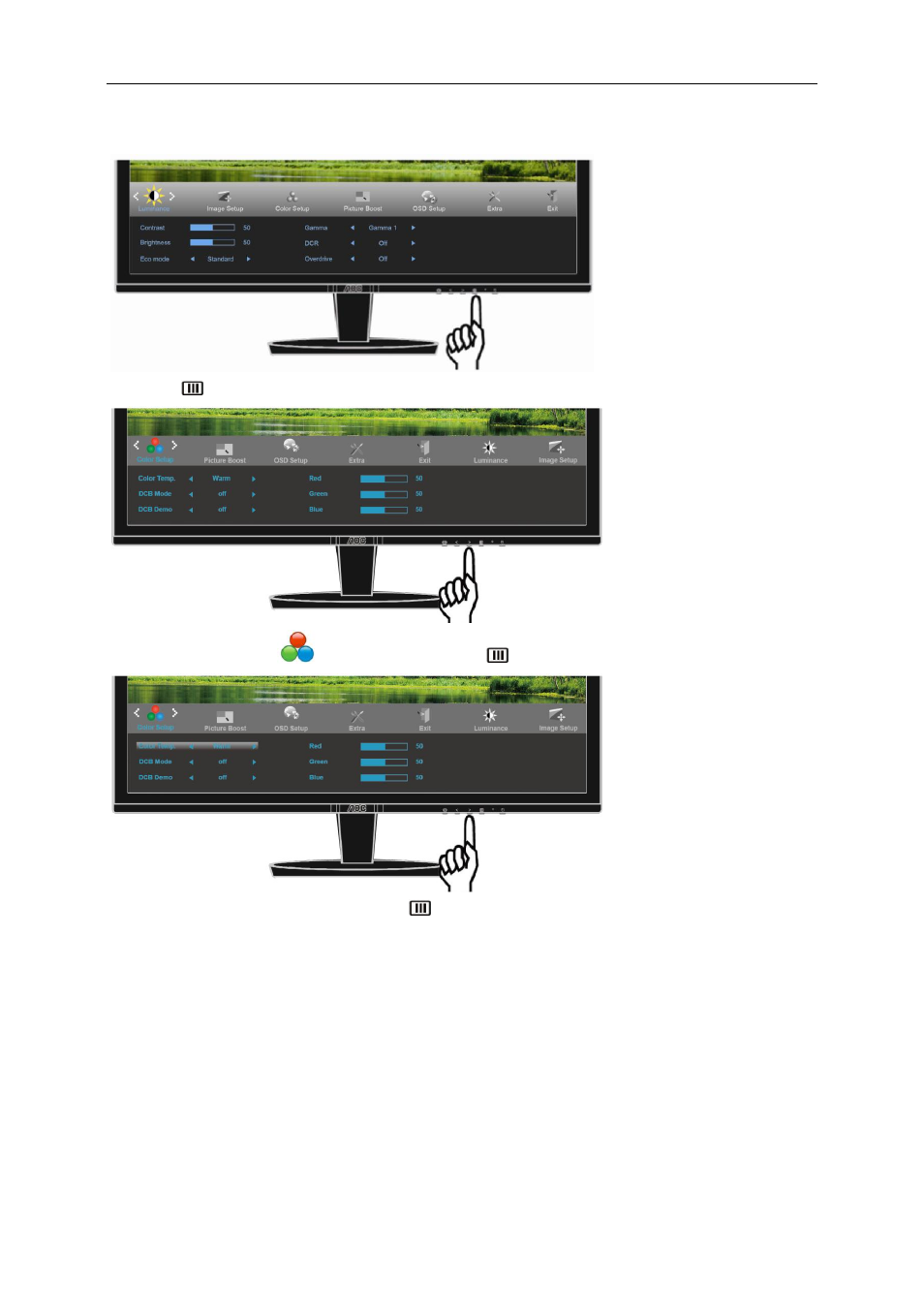 Color setup | AOC Q2778VQE User Manual | Page 27 / 71