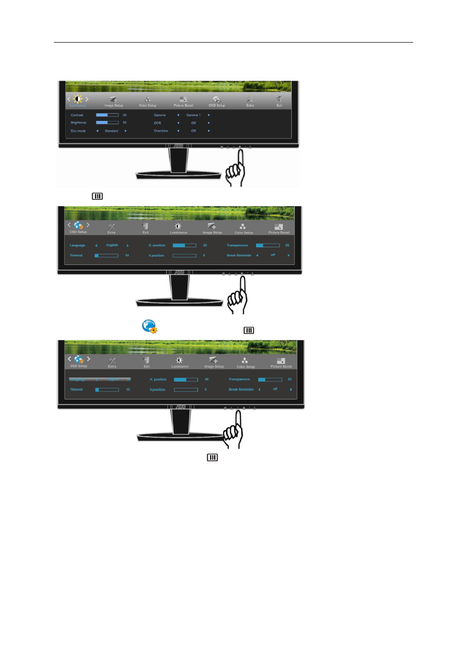 Osd setup | AOC Q2778VQE User Manual | Page 31 / 71