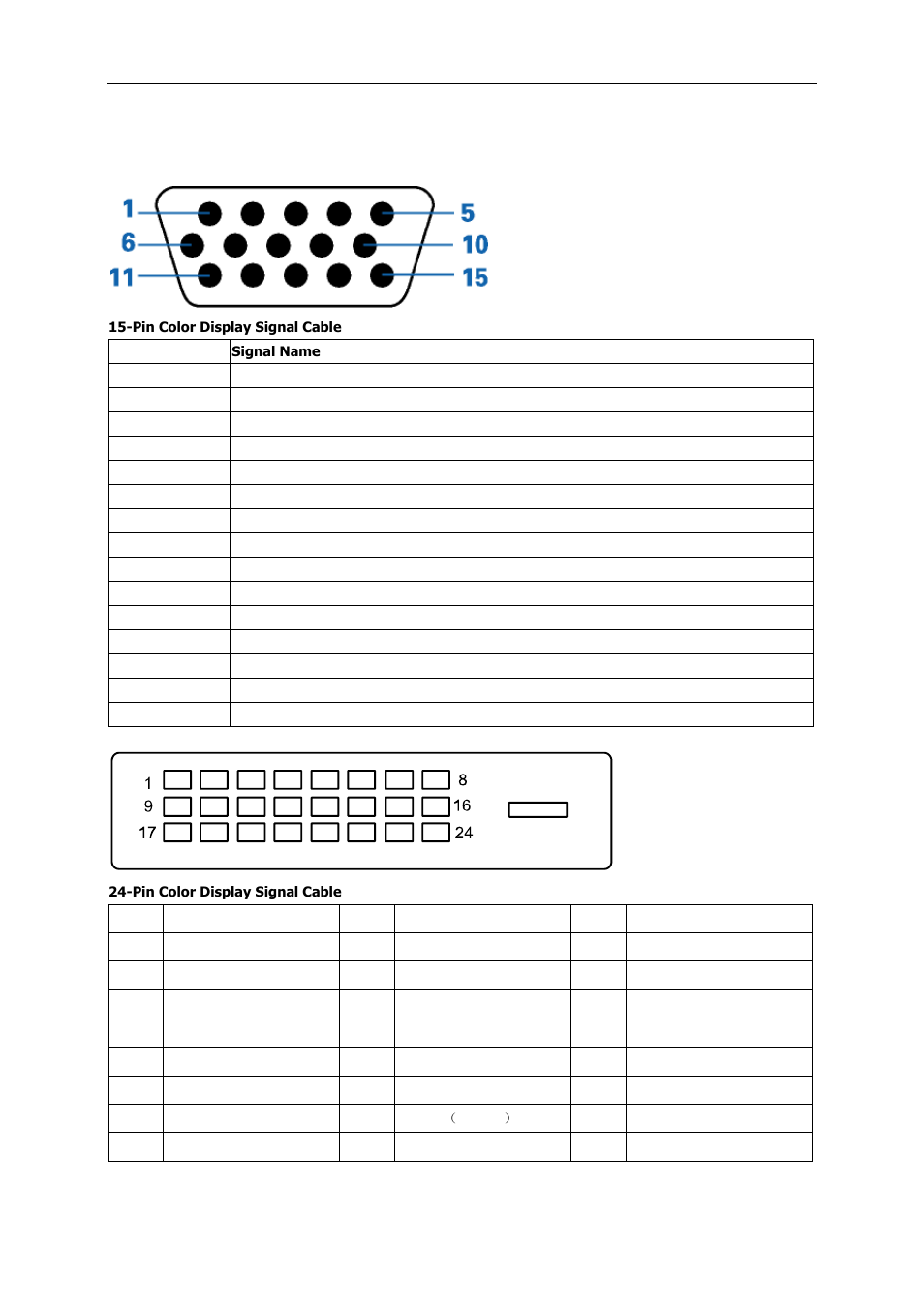 Pin assignments | AOC Q2778VQE User Manual | Page 57 / 71