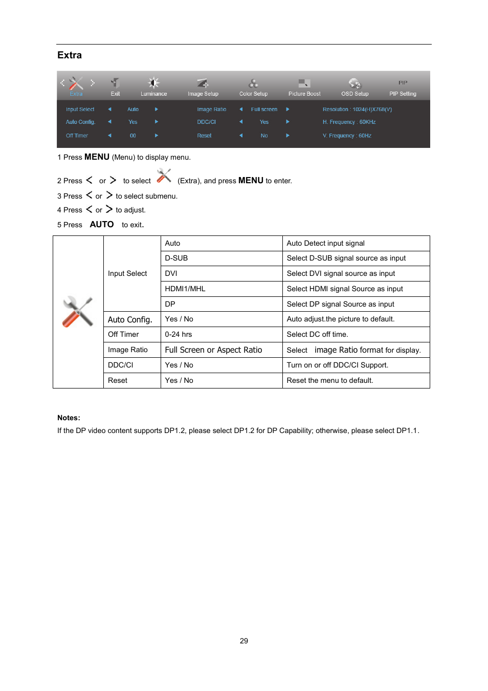 Extra | AOC U2868PQU User Manual | Page 29 / 64