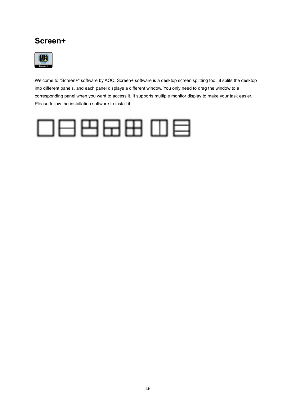 Screen | AOC U2868PQU User Manual | Page 45 / 64