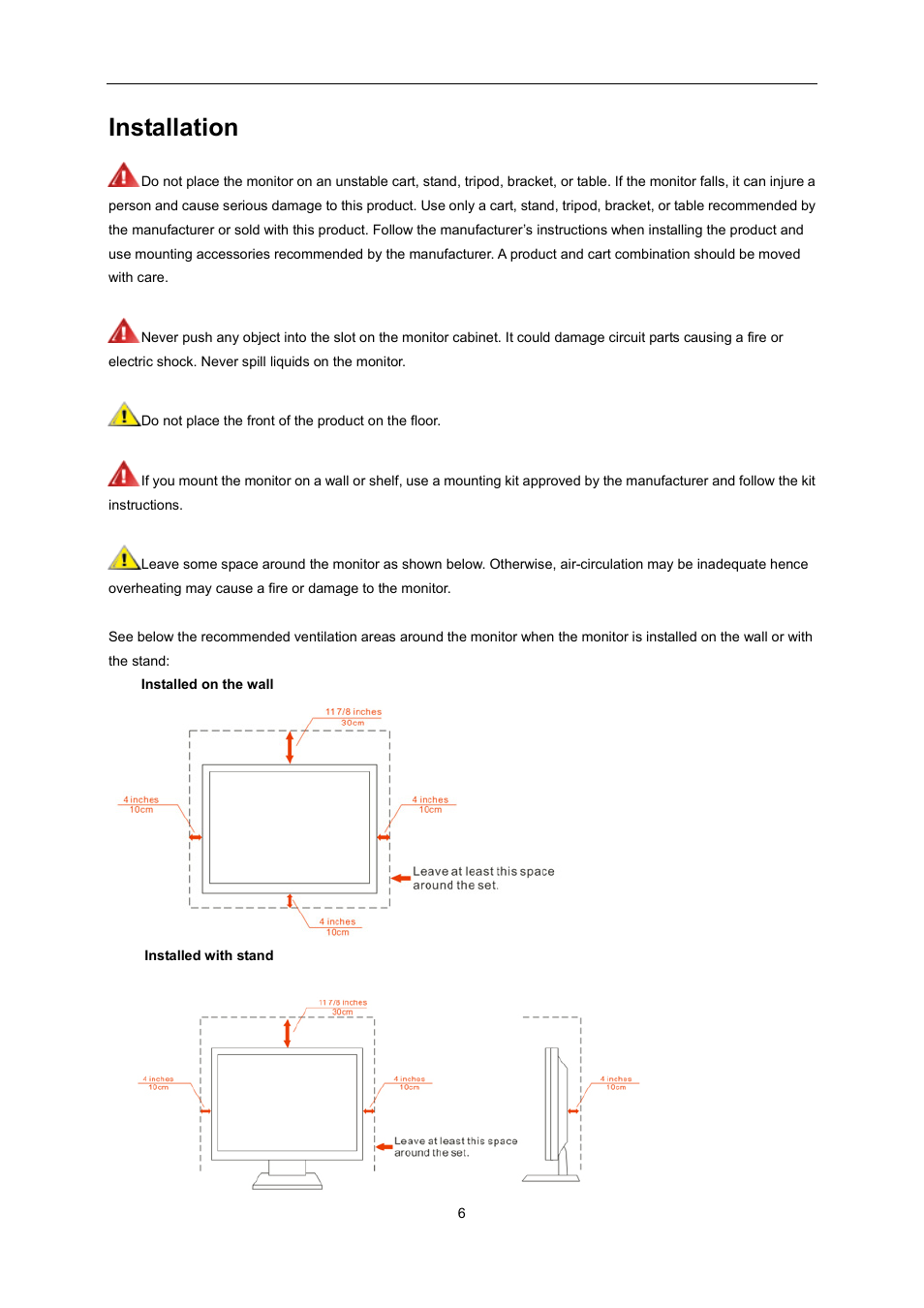 Installation | AOC U2868PQU User Manual | Page 6 / 64