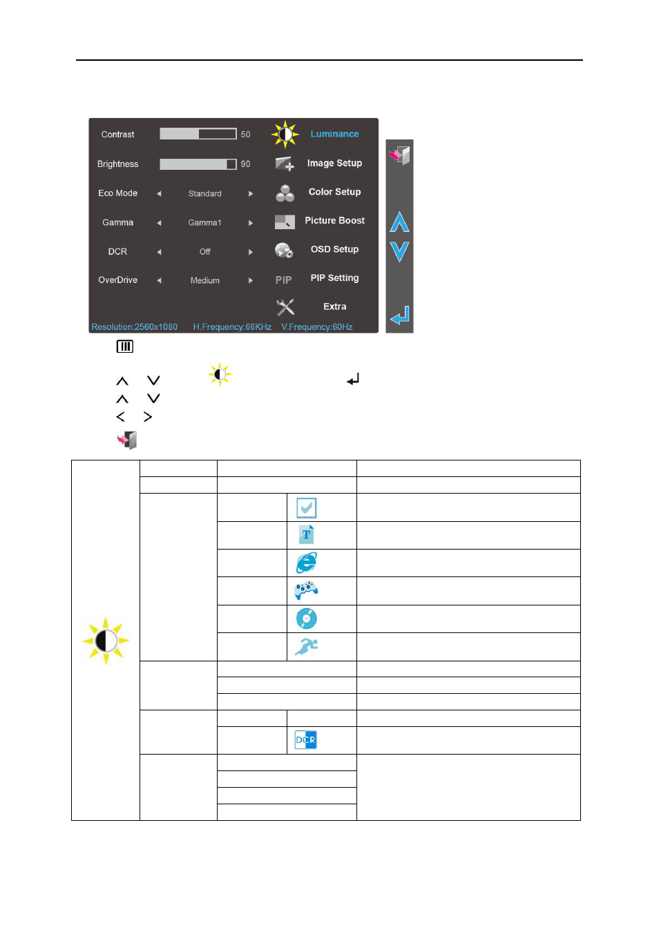 Luminance | AOC Q2963PM User Manual | Page 22 / 58