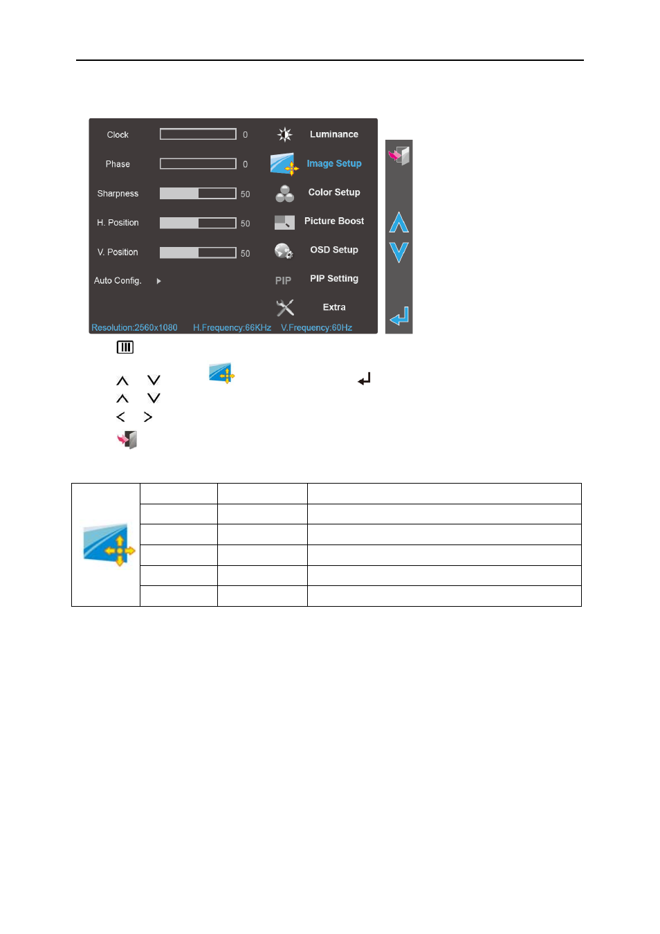 Image setup | AOC Q2963PM User Manual | Page 23 / 58