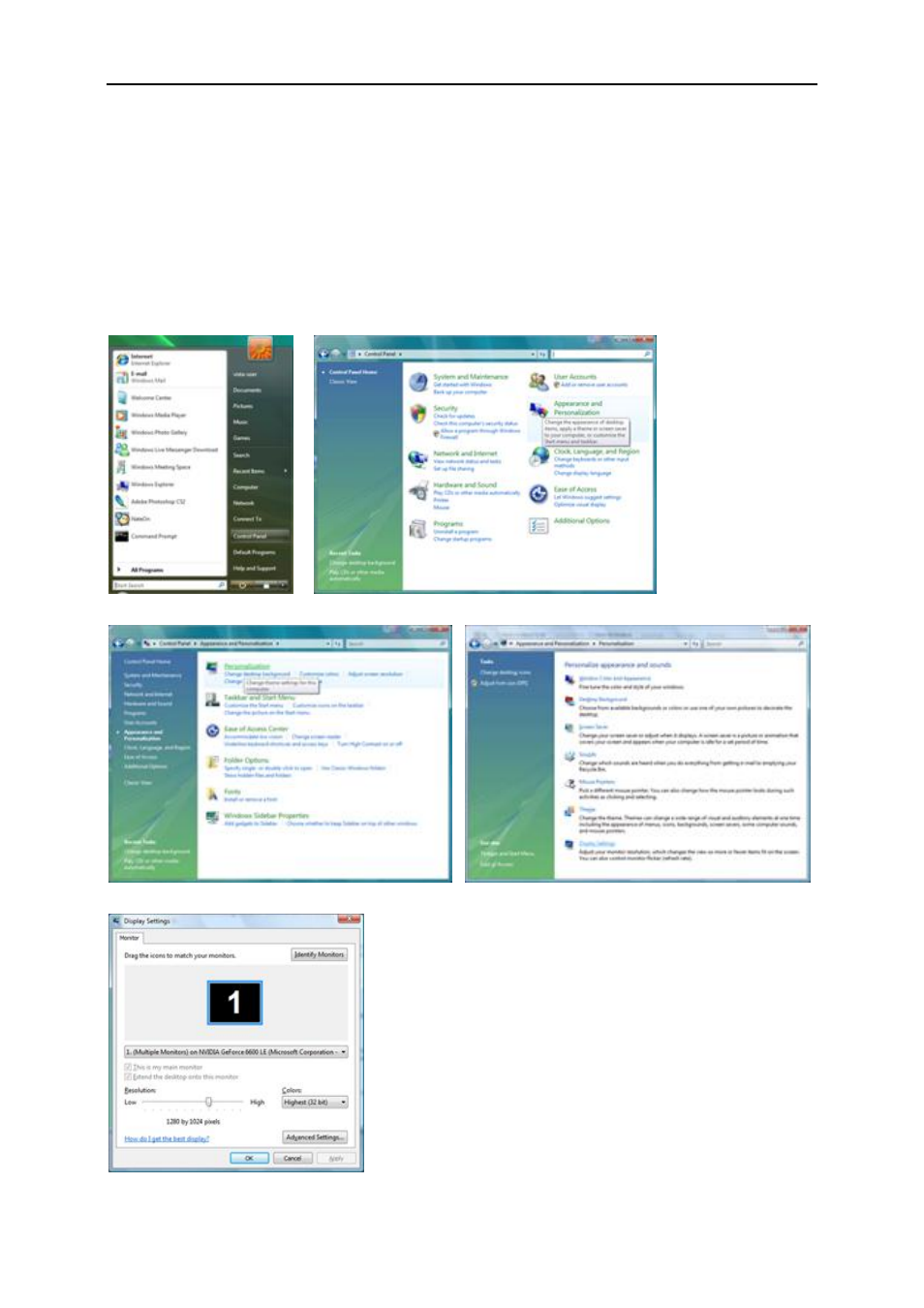 Windows vista | AOC Q2963PM User Manual | Page 37 / 58