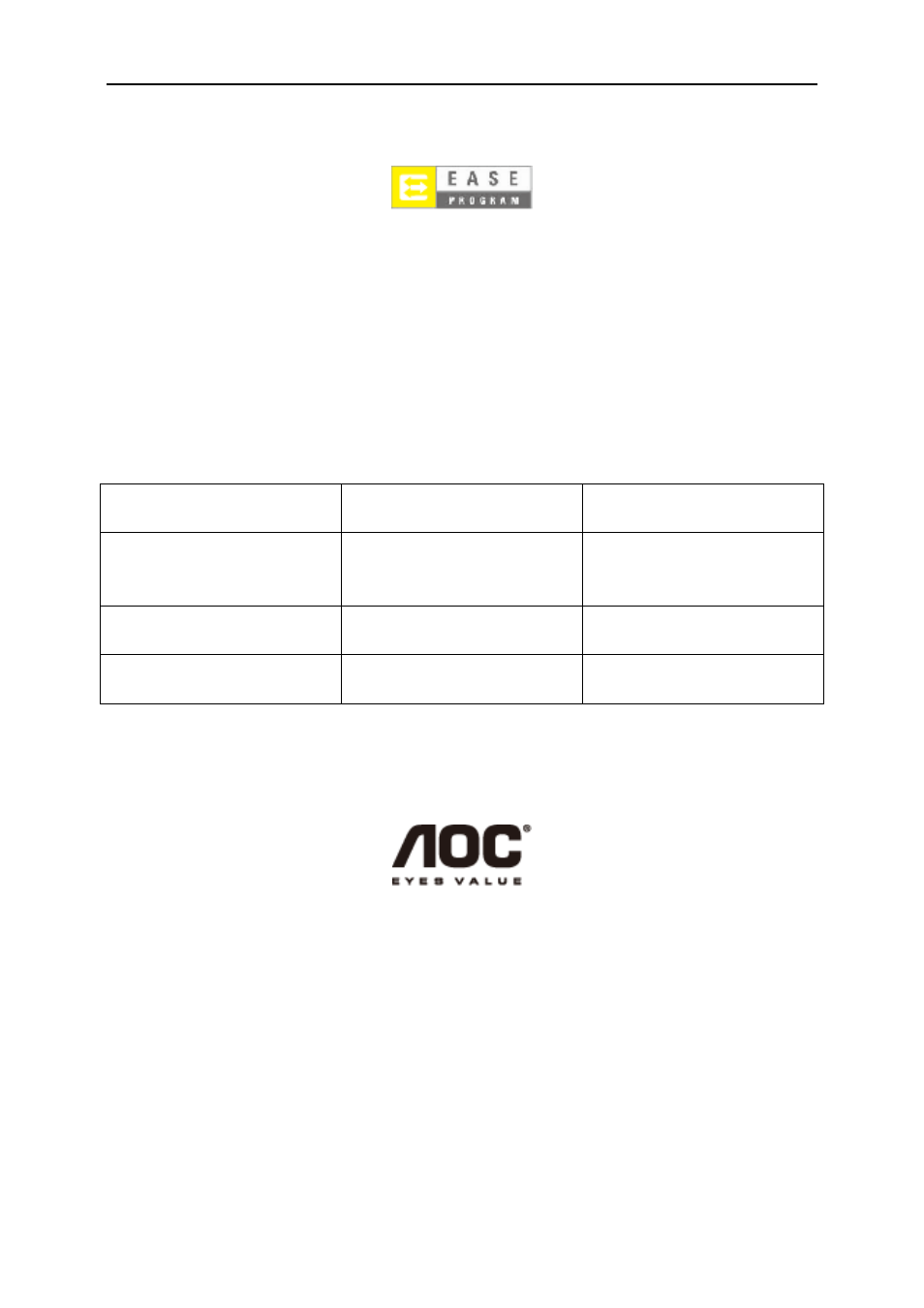 Ease programe | AOC Q2963PM User Manual | Page 57 / 58