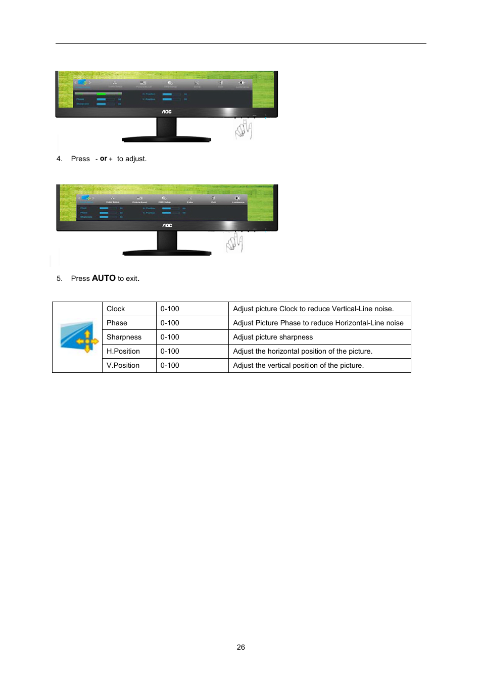 AOC E2370SN User Manual | Page 26 / 69