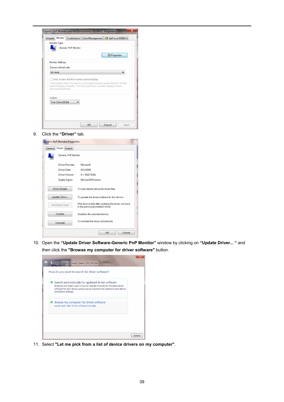 AOC E2370SN User Manual | Page 39 / 69