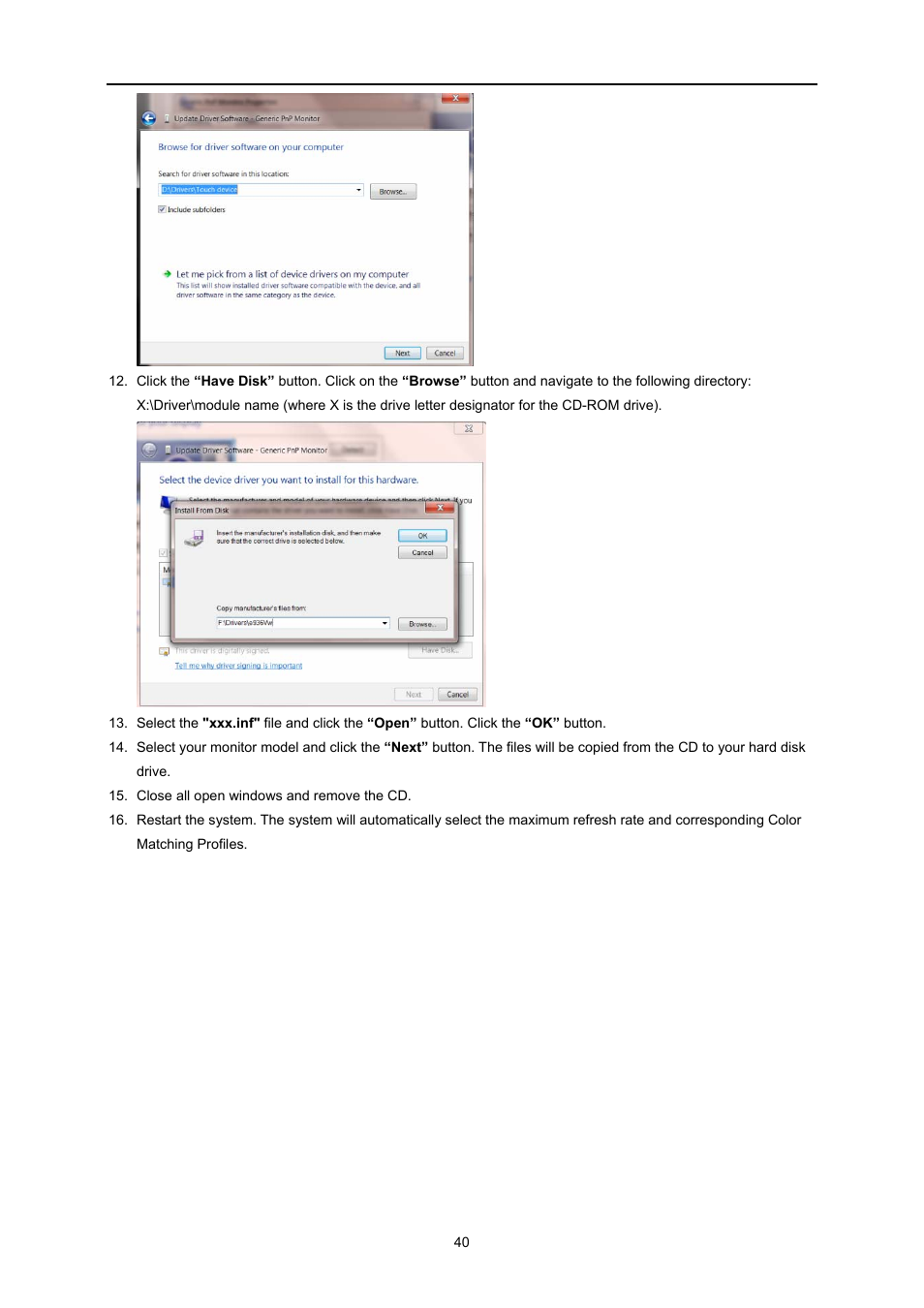 AOC E2370SN User Manual | Page 40 / 69