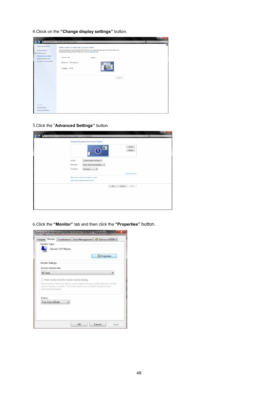 AOC E2370SN User Manual | Page 48 / 69