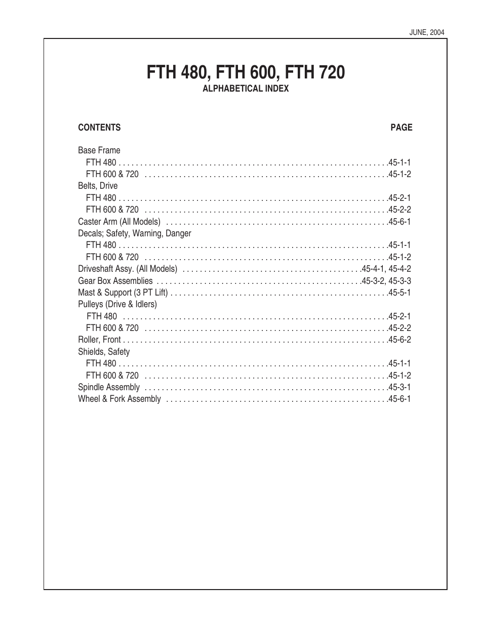 Bush Hog FTH 480 User Manual | Page 2 / 22