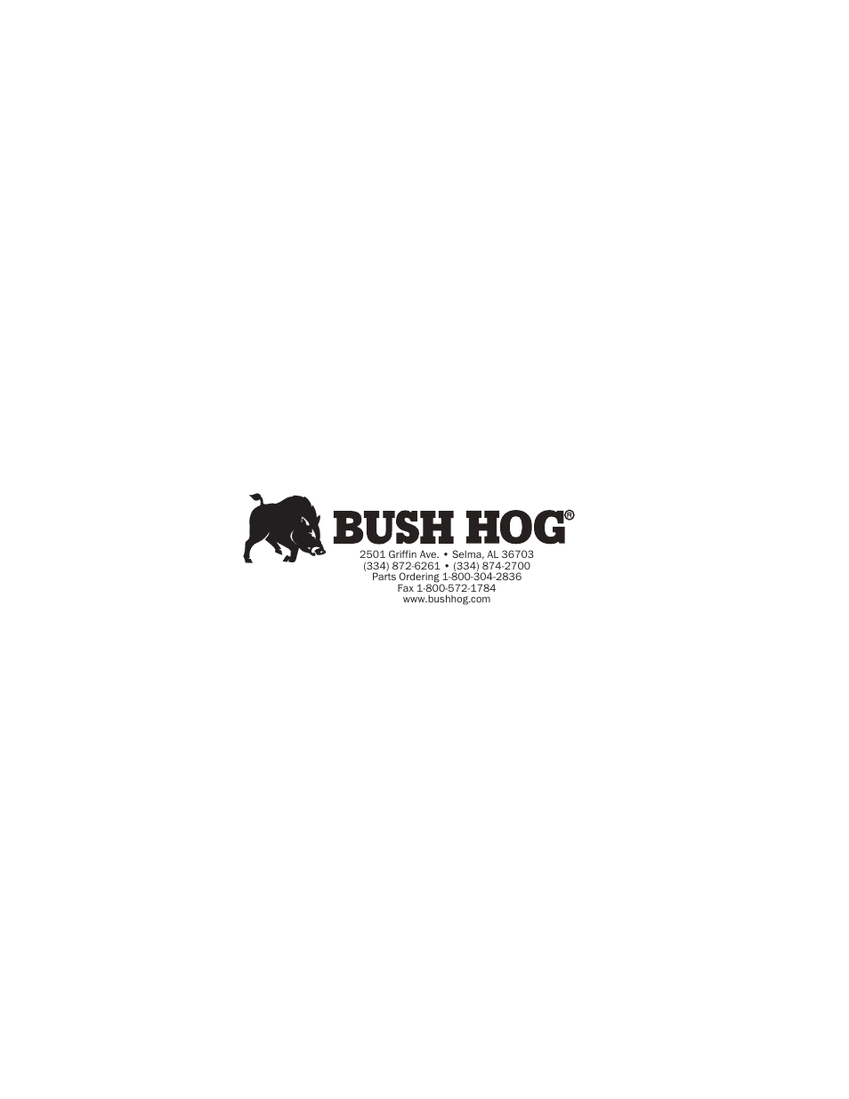 Bush Hog FTH 480 User Manual | Page 22 / 22