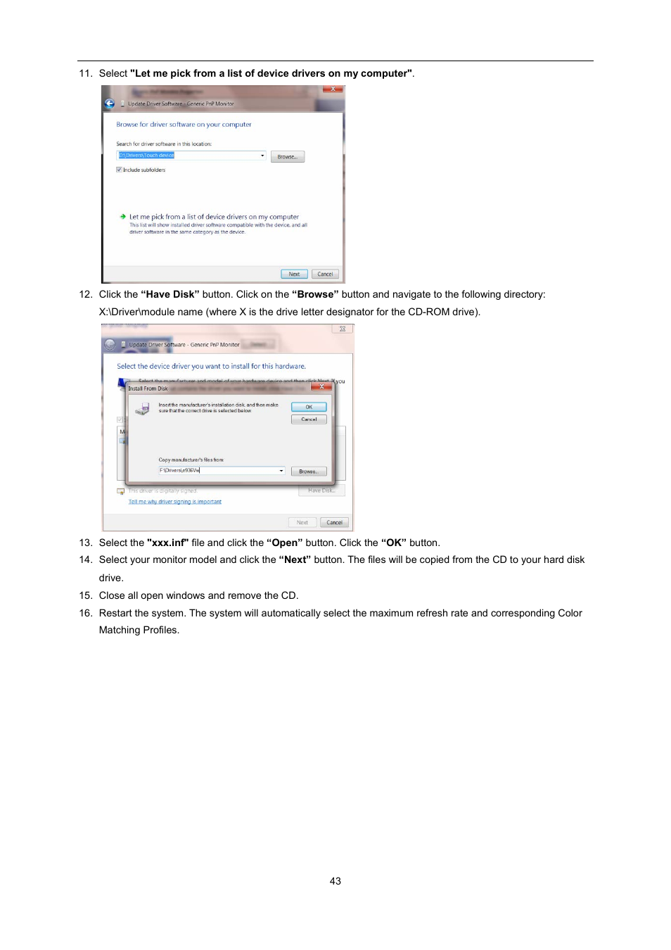 AOC I2276VWM User Manual | Page 43 / 75
