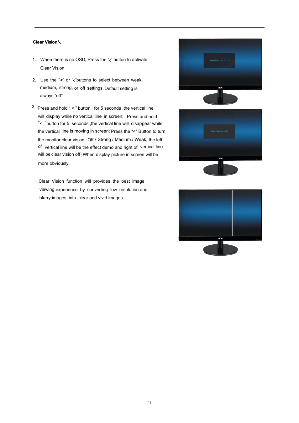 AOC 2769VM User Manual | Page 21 / 72