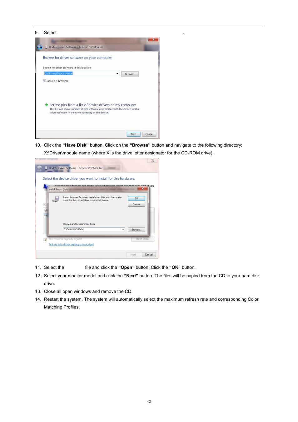 AOC 2769VM User Manual | Page 43 / 72