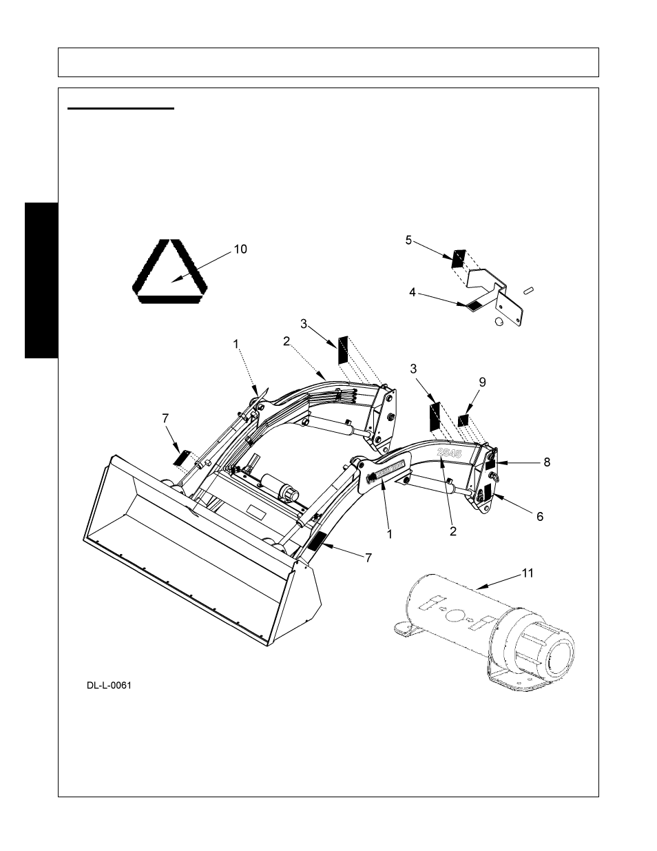 Decal location, Decal location -16, Safety | Bush Hog 2545 User Manual | Page 20 / 100